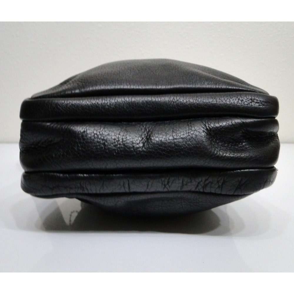 SAS Black Pebbled Leather Organizer Crossbody Bag Made in USA - Picture 9 of 15